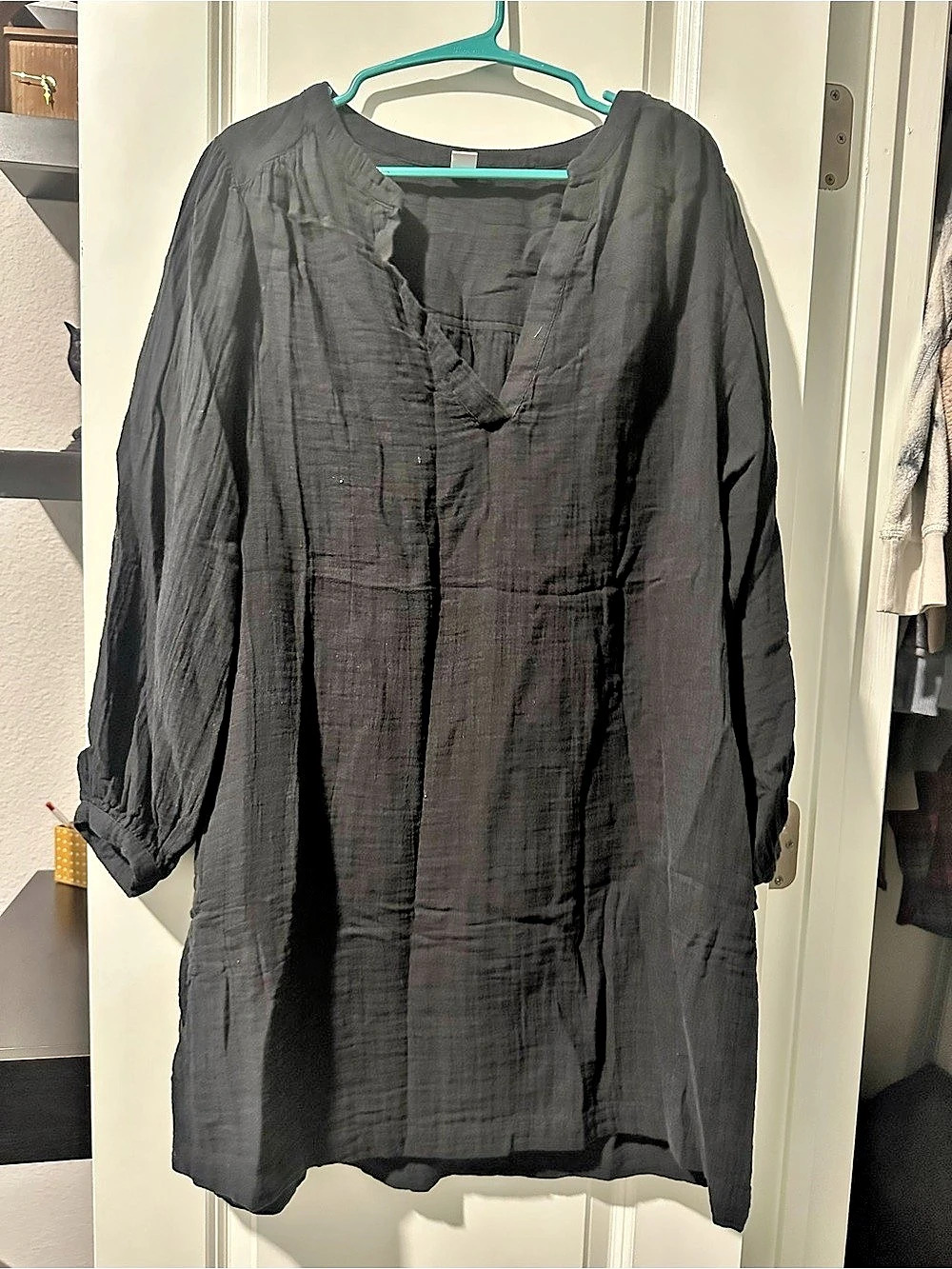 Old Navy Black Cotton Dress Size Large